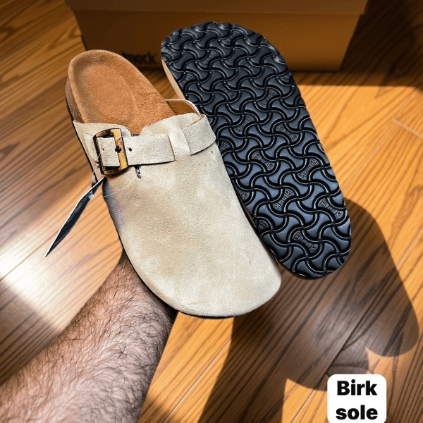 Bir__kenstock Boston Beige Clogs Men