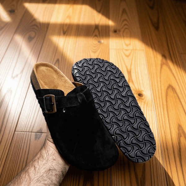 Bir__kenstock Boston Black Clogs Men
