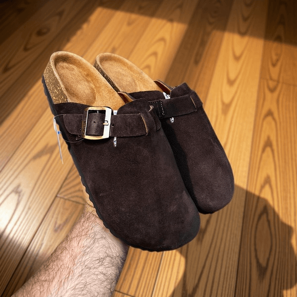 Bir__kenstock Boston Brown Clogs Men