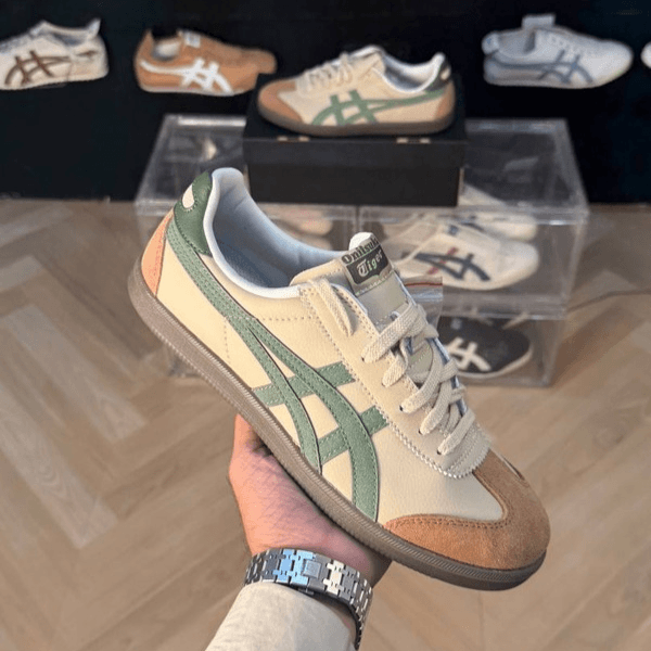 Oni Tiger Tokuten Beige Green Sneakers