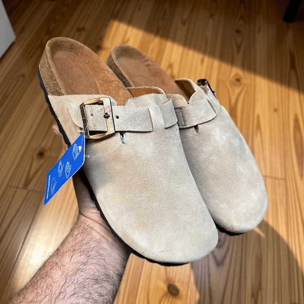 Bir__kenstock Boston Beige Clogs Men