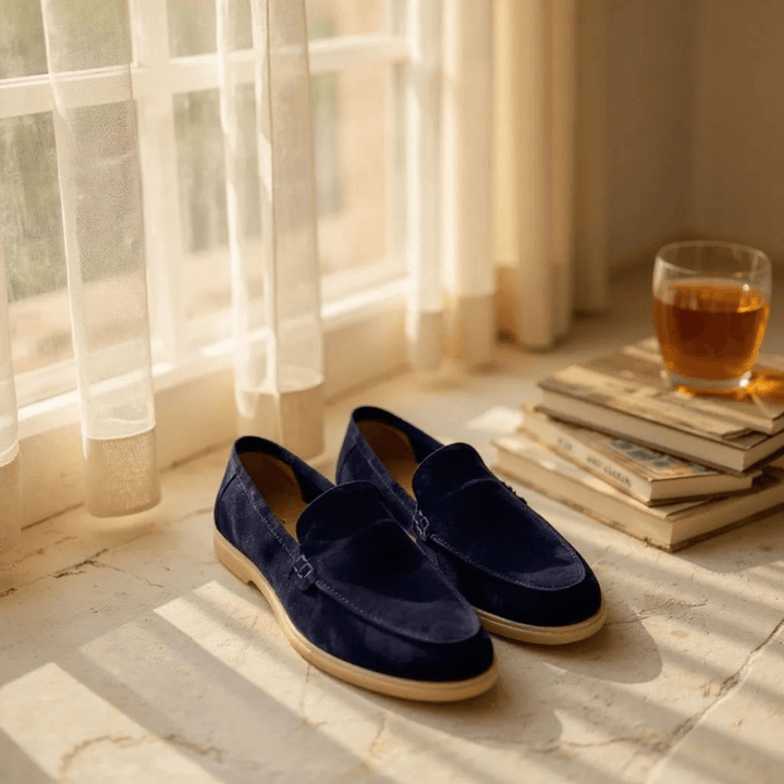 Loro Piana Loafers Men Grey And Blue