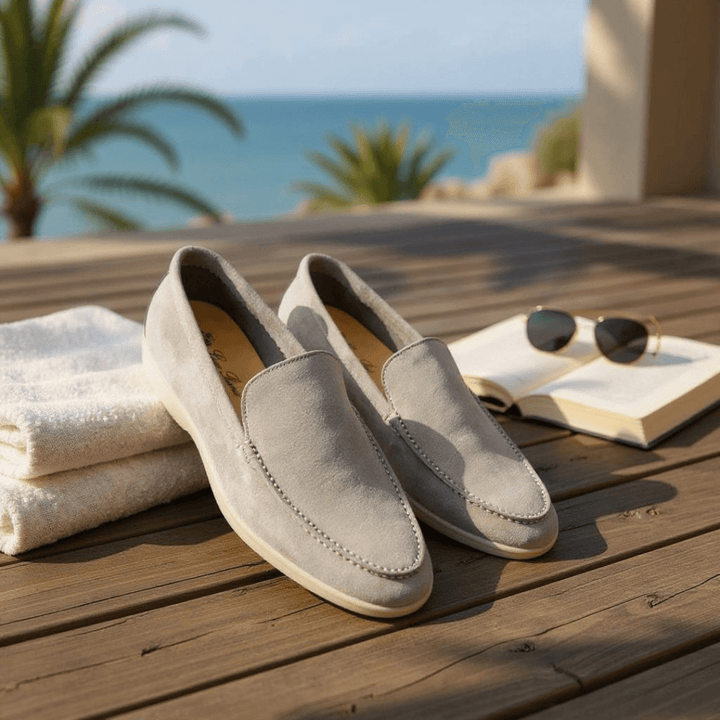 Loro Piana Loafers Men Grey And Blue