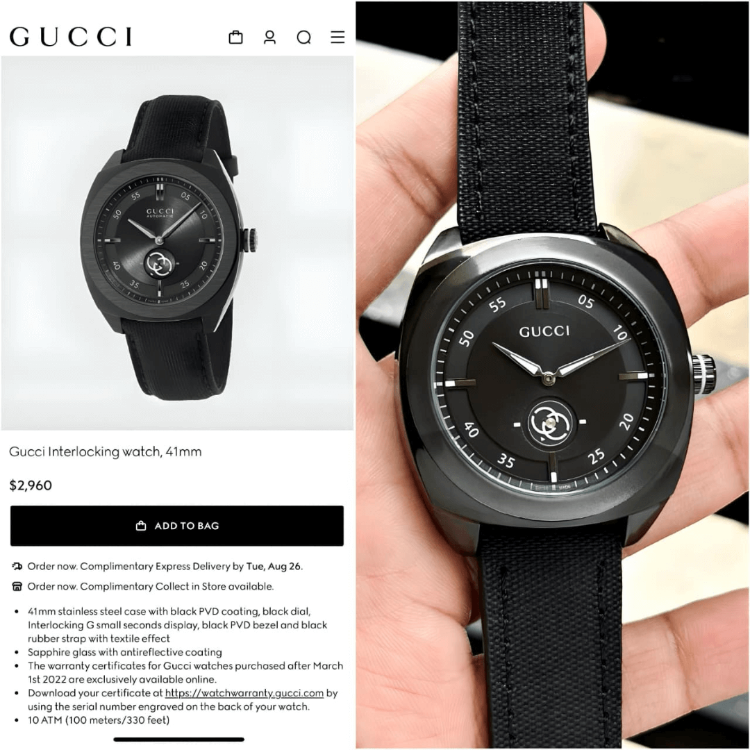 Men Gucci  Interlocking Watc-h
