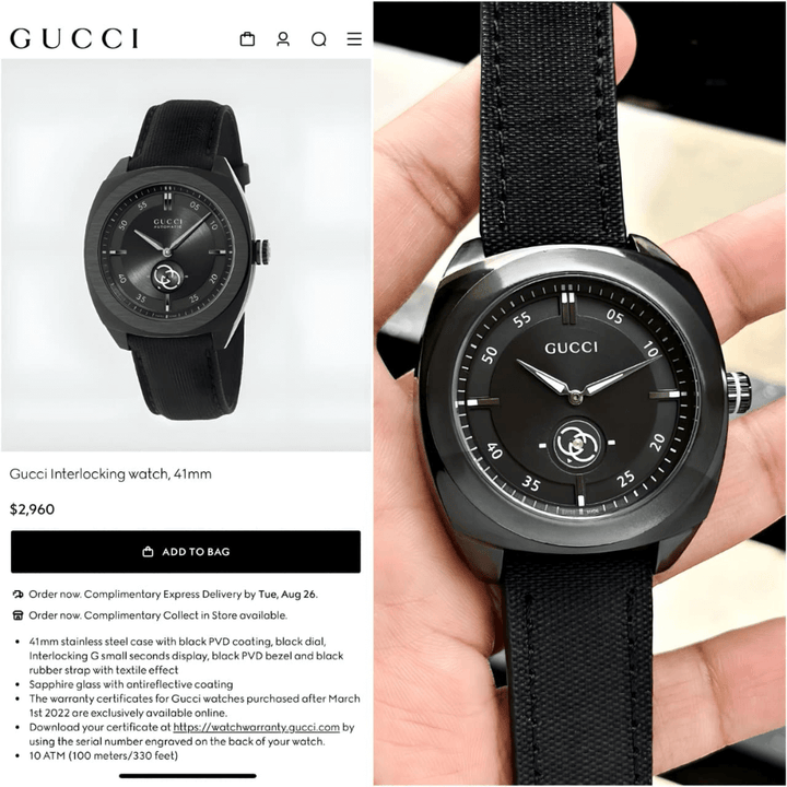 Men Gucci  Interlocking Watc-h