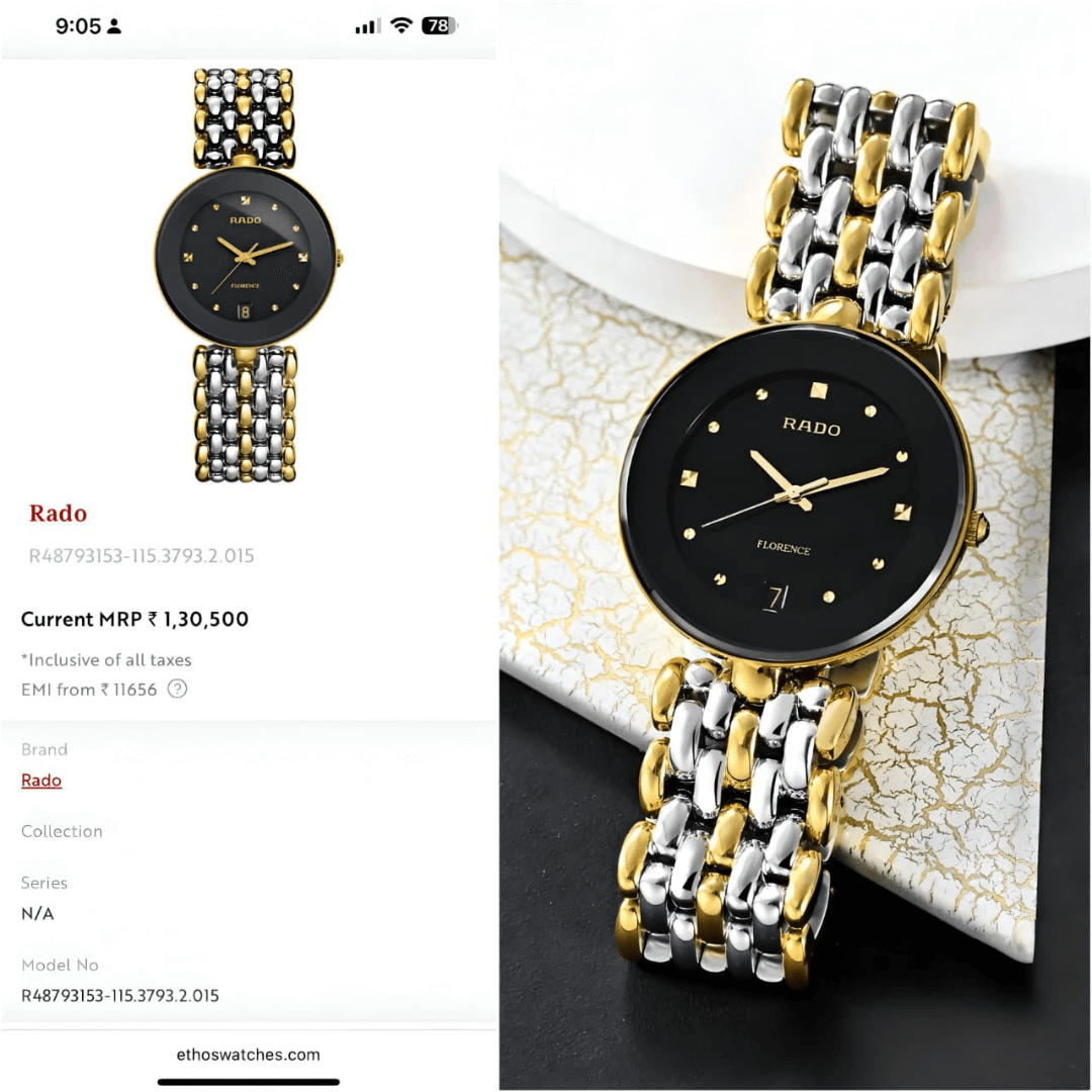 Men's Rado Florence Watch - Luxury Timepiece