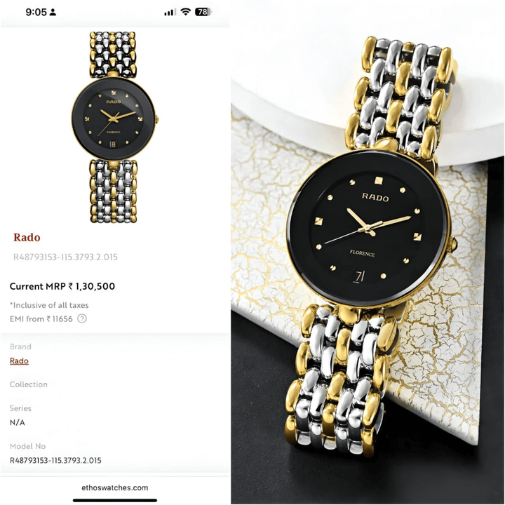 Men's Rado Florence Watch - Luxury Timepiece