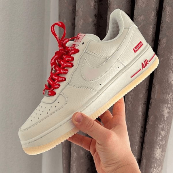 Nik__e Air Force 1 Low Supreme Cream Gum Sneaker