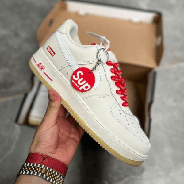 Nik__e Air Force 1 Low Supreme Cream Gum Sneaker