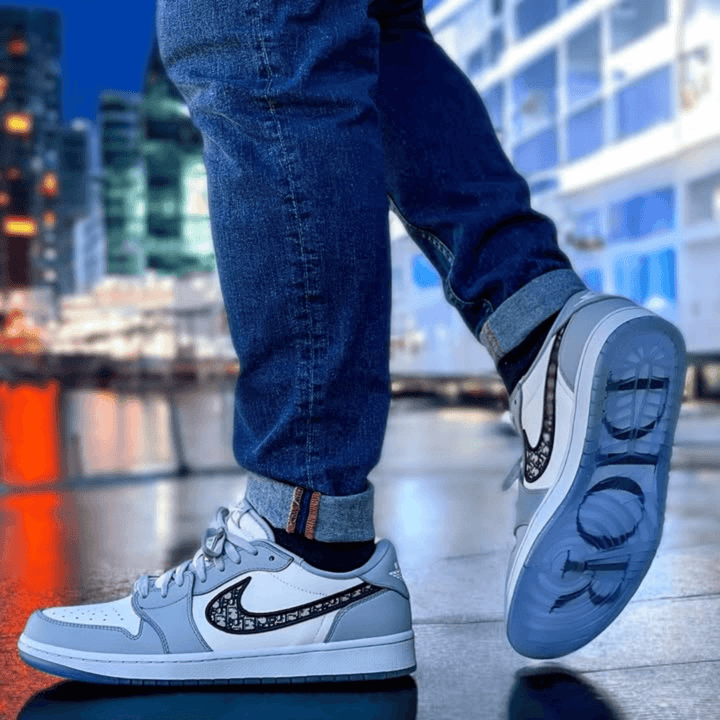 Nike Dior Air Jordan 1 Low Sneakers Grey  Shop Now