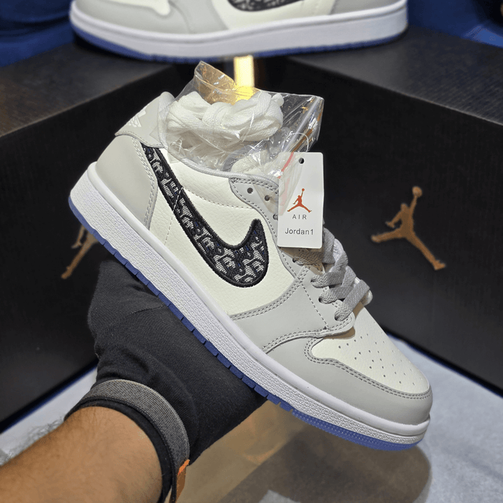 Nike Dior Air Jordan 1 Low Sneakers Grey  Shop Now