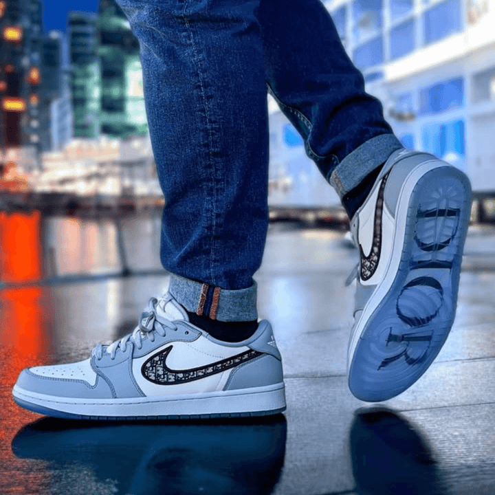 Nike Dior Air Jordan 1 Low Sneakers Grey  Shop Now