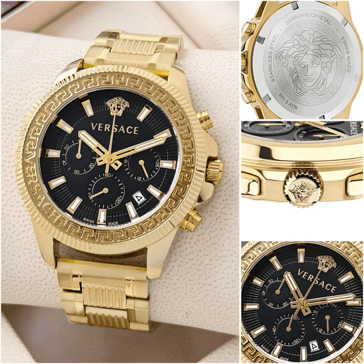 Versace Greca Chronograph Watch - Luxury Timepiece