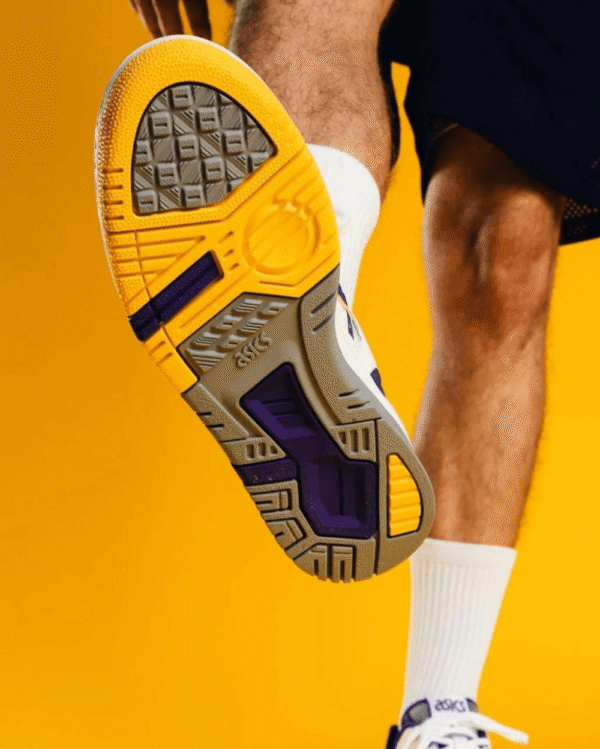 Shop Asics EX89 Lakers White Gentry Purple - 7A First Copy