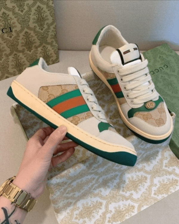 Shop Gucci Screener Dirty Sneaker First Copy - Top Quality