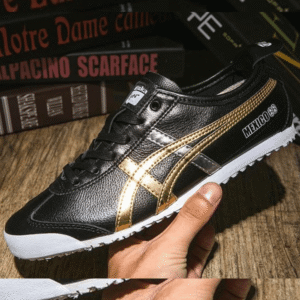 Onitsuka Tiger Mexico 66 Black Gold - 7A First Copy Sneakers