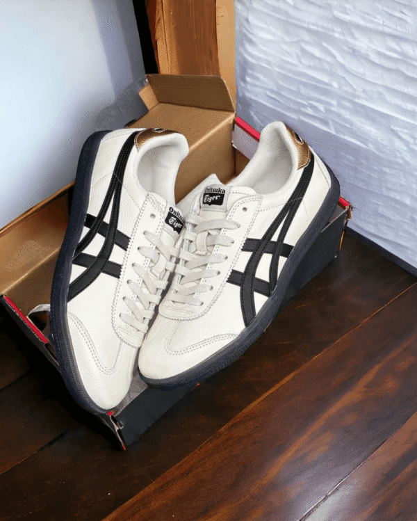 Onitsuka Tiger Tokuten White Black Gold - First Copy Replica