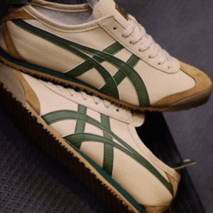 Onitsuka Tiger Mexico 66 Beige Grass Green Shoes - First Copy