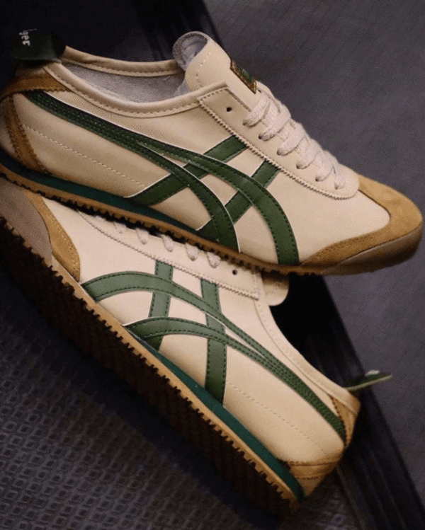 Onitsuka Tiger Mexico 66 Beige Grass Green Shoes - First Copy