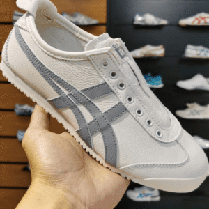 Shop Onitsuka Tiger Slip On 66 Grey Leather - 7A First Copy