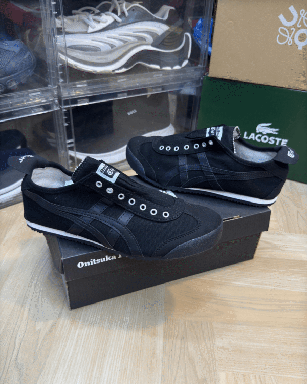 Onitsuka Tiger Slip On Triple Black for Men & Women - First Copy