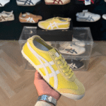 Mexico 66 Vintage Yellow Onitsuka Tiger Sneakers - First Copy