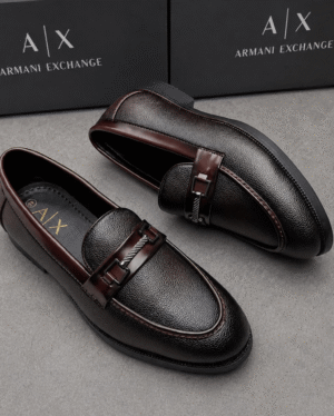 Armani Leather Loafers - First Copy