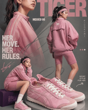 Onitsuka Tiger Mexico 66 Nippon Made Pink Sneakers - First Copy