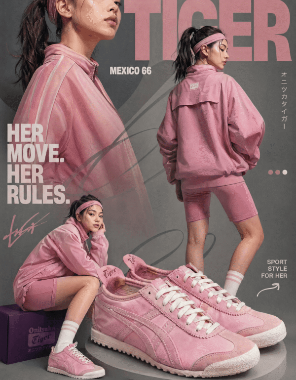 Onitsuka Tiger Mexico 66 Nippon Made Pink Sneakers - First Copy