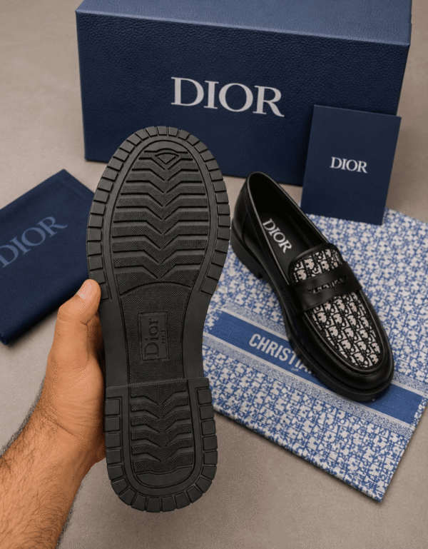 Dior Explorer Loafer Black Beige Black Dior Oblique Jacquard - First Copy