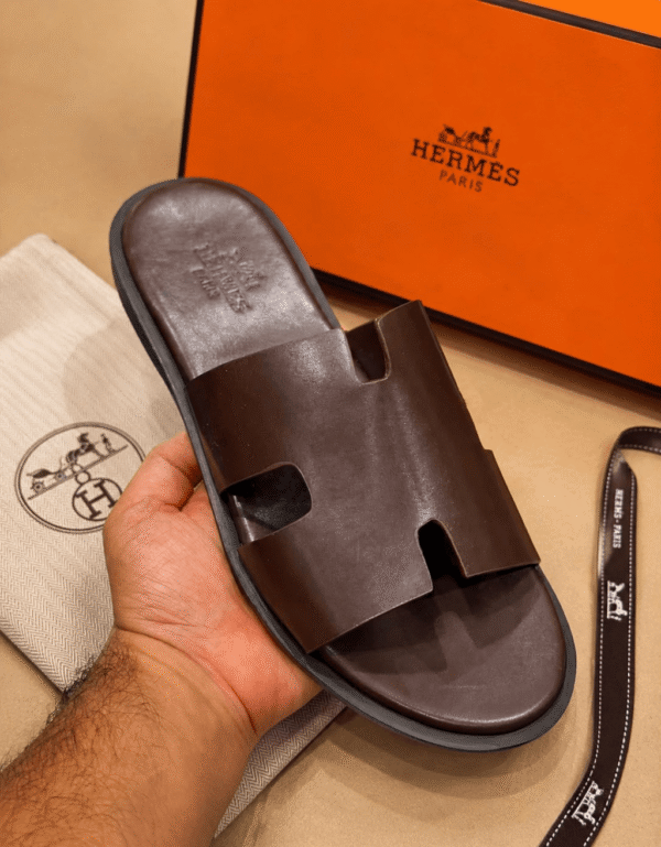 Hermès Men's Leather Sandals And Slides - First Copy