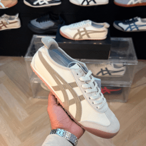 Onitsuka Tiger Mexico 66 Vintage Birch Beige Gum Suede Sneakers - First Copy