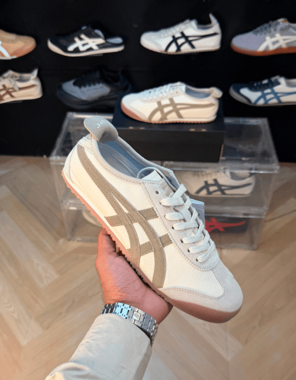 Onitsuka Tiger Mexico 66 Vintage Birch Beige Gum Suede Sneakers - First Copy