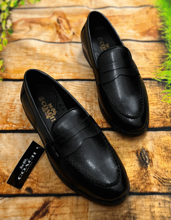Coach Men's Leather Penny Loafers - First Copy