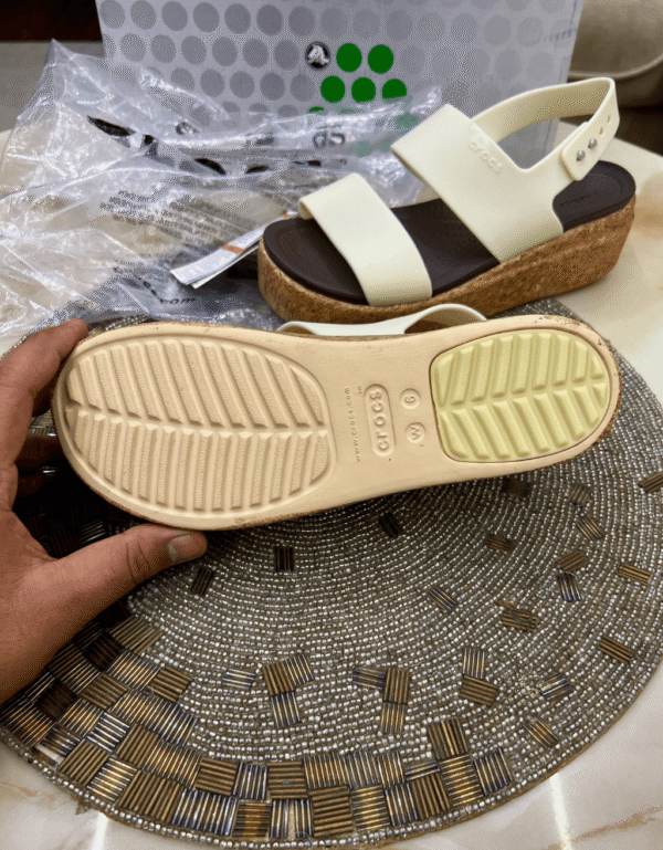 Crocs Brooklyn Cork Low Wedge Sandal - First Copy