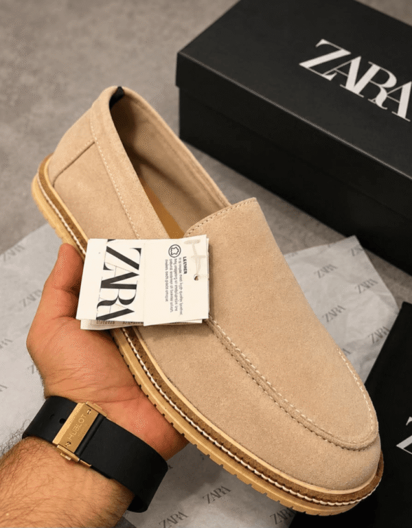 Zara Men's Suede Slip-On Loafers - First Copy