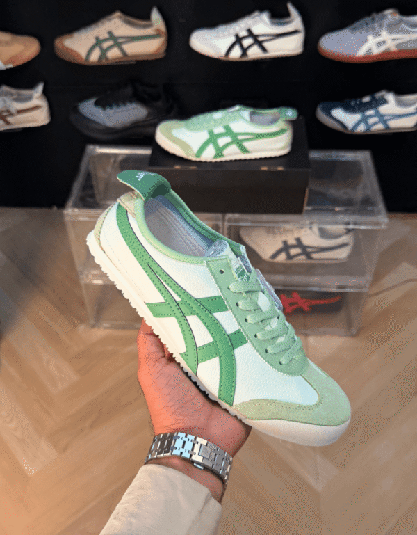 Men And Women Onitsuka Tiger Airy Green Mexico 66 Sneakers - First Copy