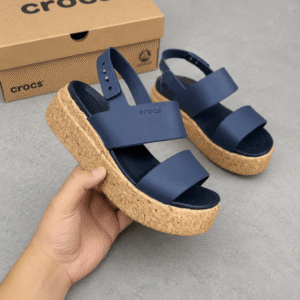Crocs Brooklyn Cork Low Wedge Sandal - First Copy