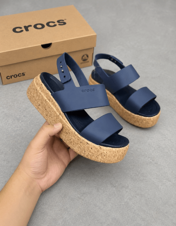 Crocs Brooklyn Cork Low Wedge Sandal - First Copy