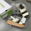 Crocs Brooklyn Cork Low Wedge Sandal - First Copy