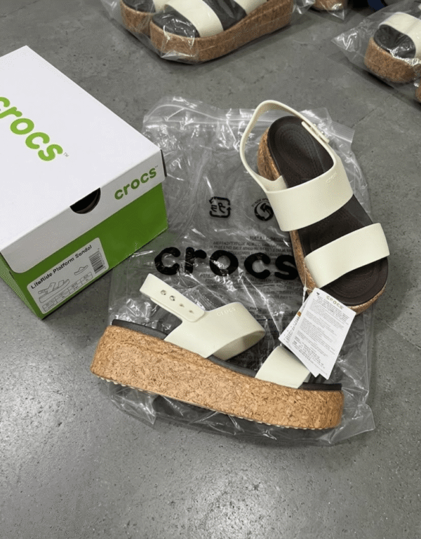 Crocs Brooklyn Cork Low Wedge Sandal - First Copy