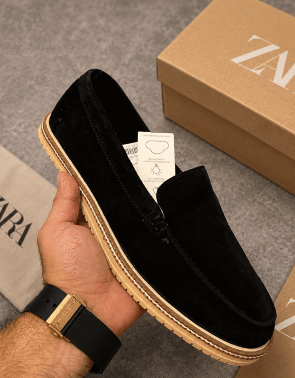 Zara Men's Suede Slip-On Loafers - First Copy