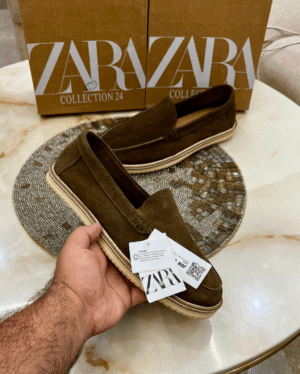 Zara Men's Suede Slip-On Loafers - First Copy