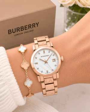 Women Burberry Watch - First Copy