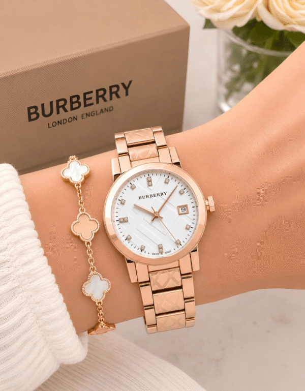 Women Burberry Watch - First Copy
