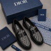 Dior Explorer Loafer Black Beige Black Dior Oblique Jacquard - First Copy