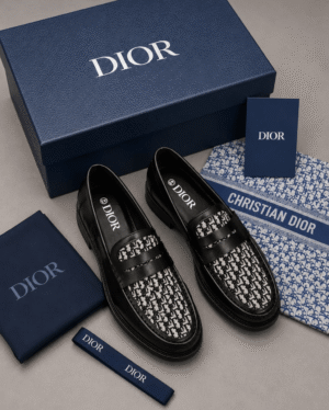 Dior Explorer Loafer Black Beige Black Dior Oblique Jacquard - First Copy