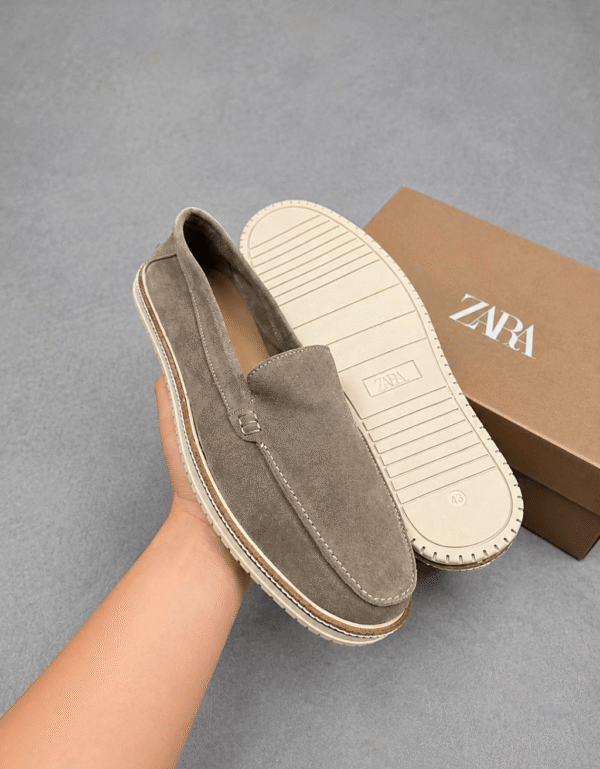 Zara Men's Suede Slip-On Loafers - First Copy