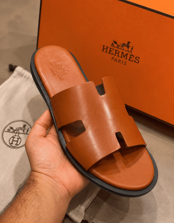 Hermès Men's Leather Sandals And Slides - First Copy
