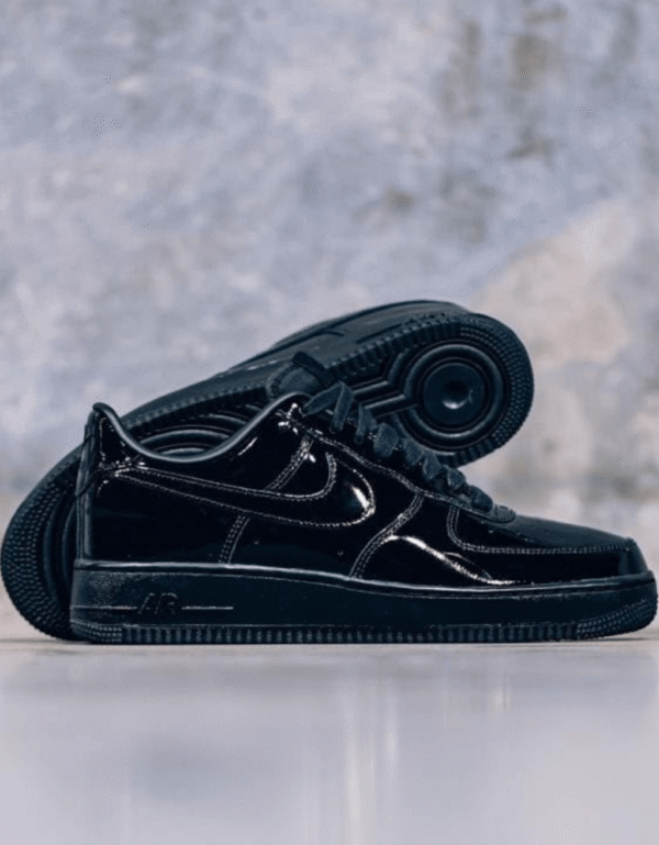 Nike Air Force 1 Low Black Patent Shoes - First Copy